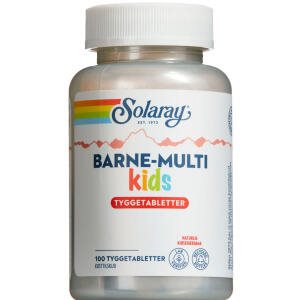 Solaray Barne-Multi tyggetabletter, 100 stk (Udløb: 01/04/2026)